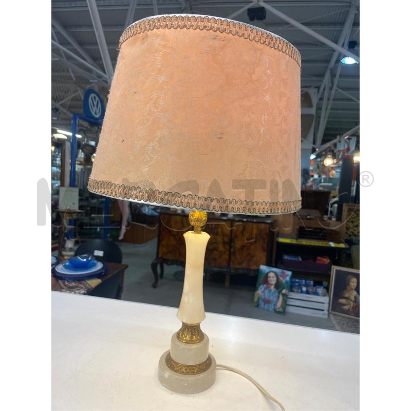 ABAT JOUR LAMPADA IN ONICE DURO E FINITURE OTTONE  | Mercatino dell'Usato Teramo 1