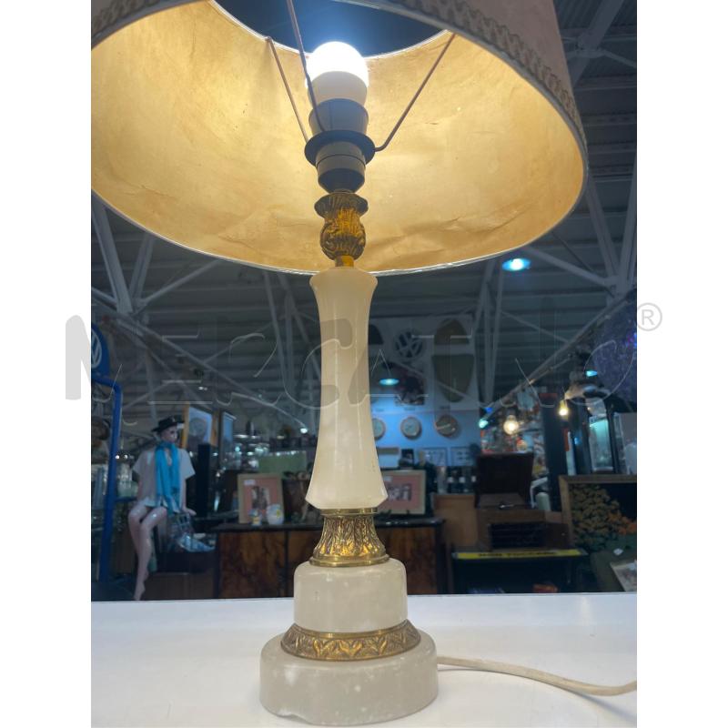 ABAT JOUR LAMPADA IN ONICE DURO E FINITURE OTTONE  | Mercatino dell'Usato Teramo 2