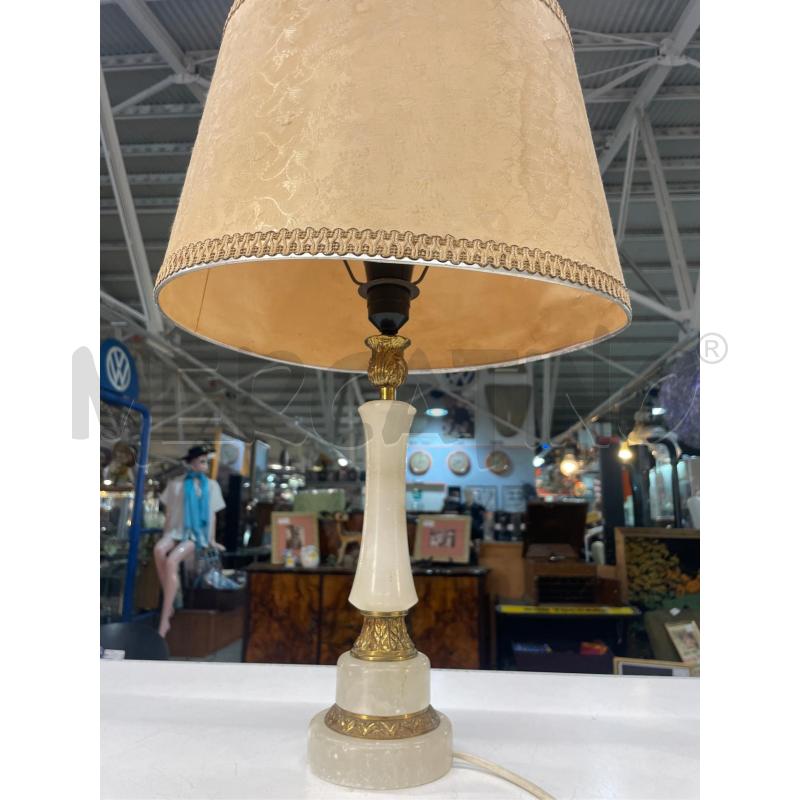 ABAT JOUR LAMPADA IN ONICE DURO E FINITURE OTTONE  | Mercatino dell'Usato Teramo 4