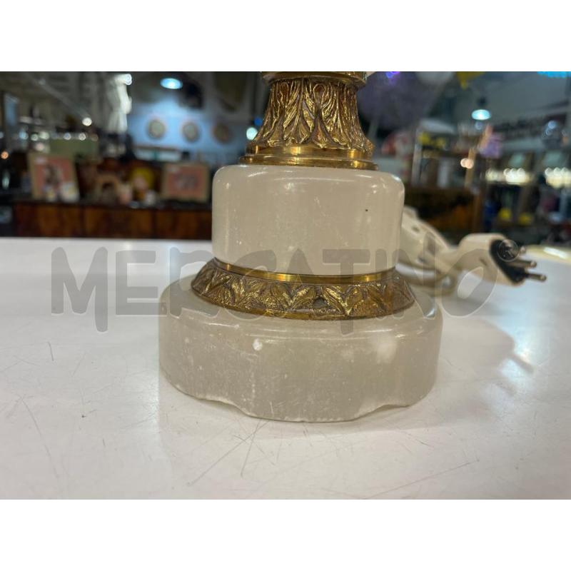 ABAT JOUR LAMPADA IN ONICE DURO E FINITURE OTTONE  | Mercatino dell'Usato Teramo 5