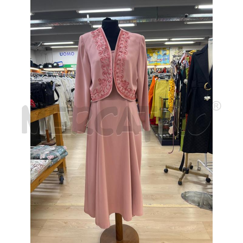 ABITO DONNA BA ROSA CHIARO VESTITO GIACCA CON RICAMI | Mercatino dell'Usato Teramo 3