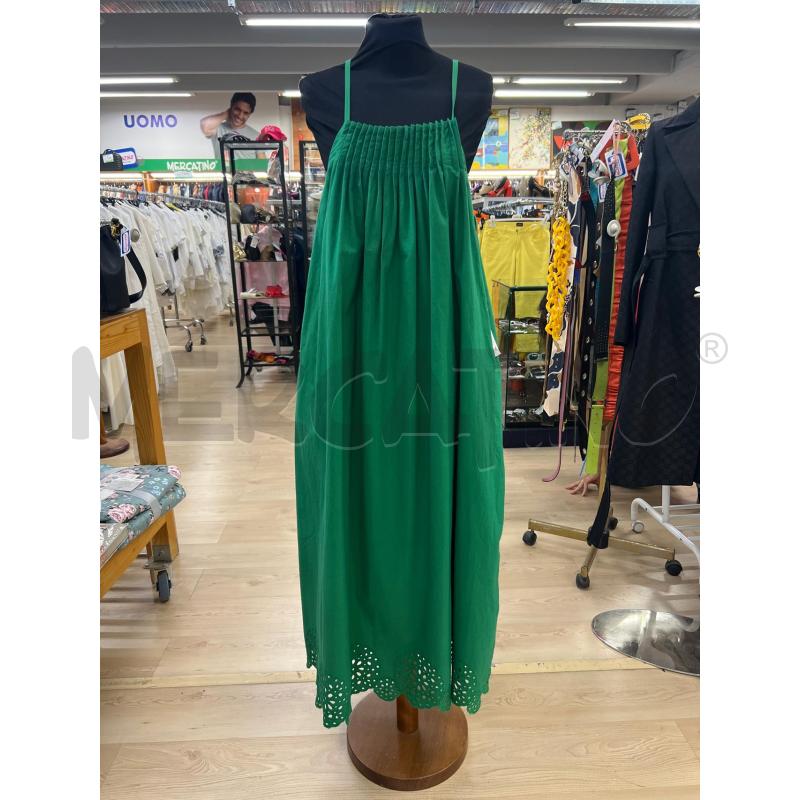 ABITO DONNA DESIGUAL VERDE ARRICCIATO SCOLLO ARRICCIATO  | Mercatino dell'Usato Teramo 1