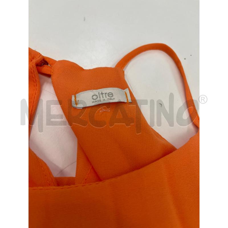 ABITO DONNA OLTRE LUNGO TOP PLISSETTATO ARANCIONE GONNA FUCSIA SCOLO AMERICANA | Mercatino dell'Usato Teramo 3