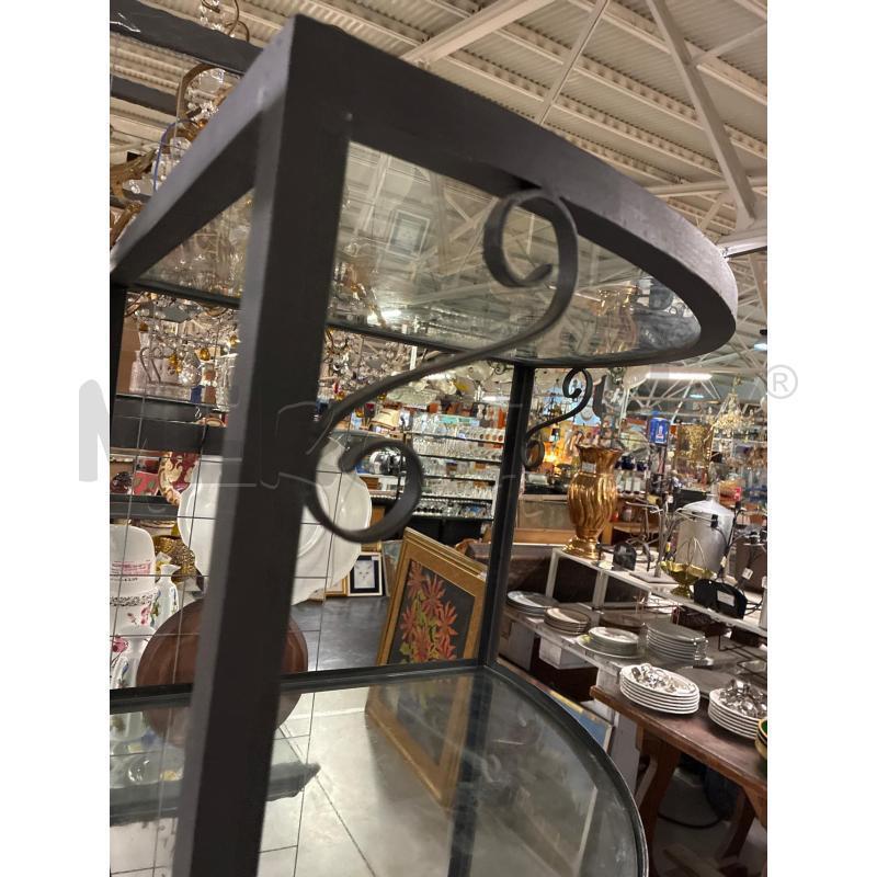 ANGOLIERA IN FERRO BATTUTO E VETRO 58X58H177CM | Mercatino dell'Usato Teramo 3
