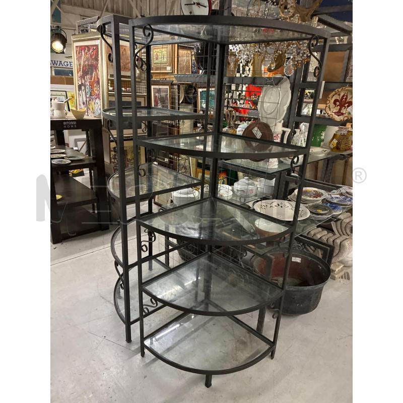 ANGOLIERA IN FERRO BATTUTO E VETRO 58X58H177CM | Mercatino dell'Usato Teramo 4