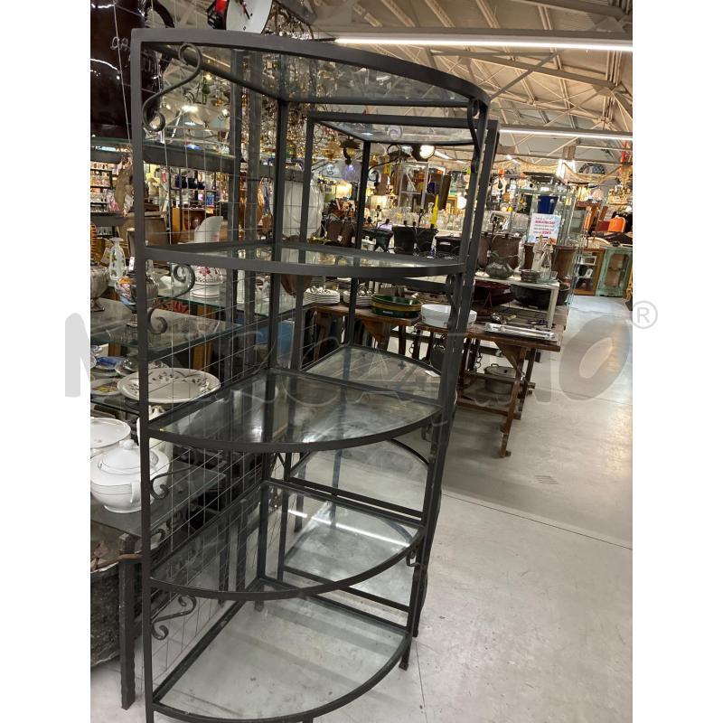 ANGOLIERA IN FERRO BATTUTO E VETRO 60X60H180CM | Mercatino dell'Usato Teramo 1