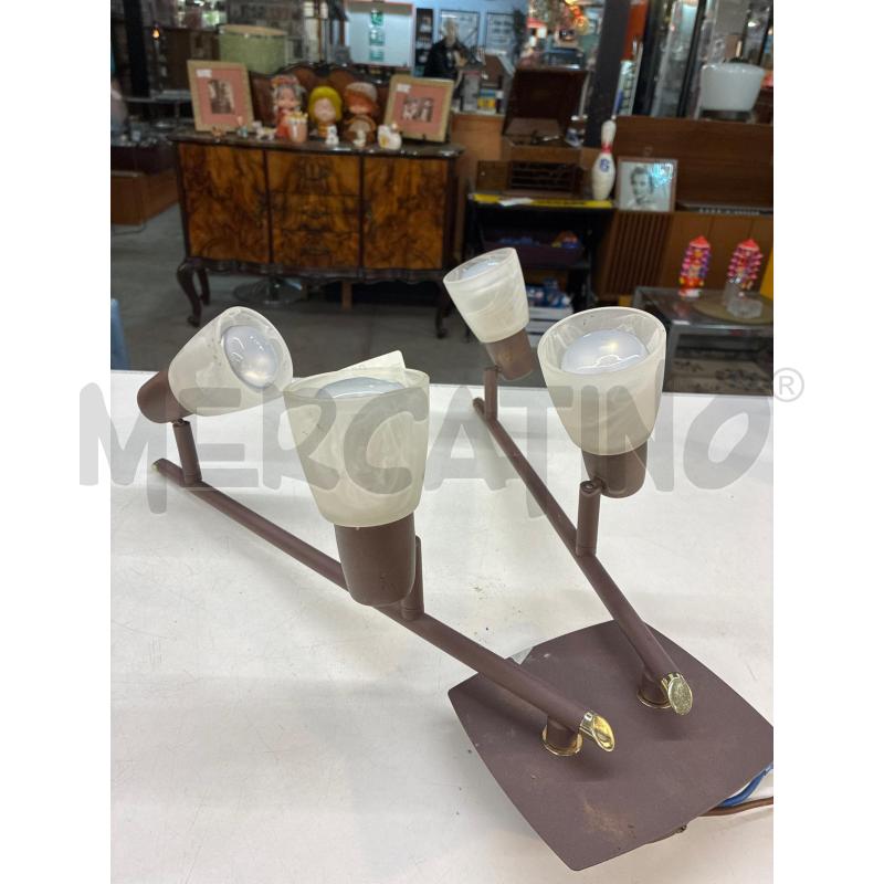 APPLIQUE 4  LUCE FERRO MARRONE COPPA VETRO  | Mercatino dell'Usato Teramo 1