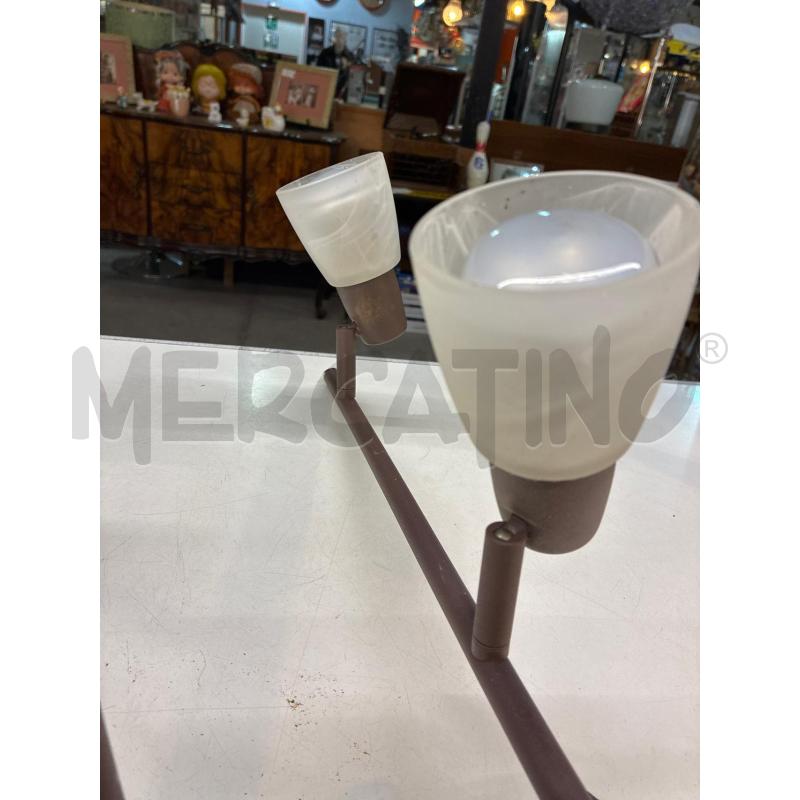 APPLIQUE 4  LUCE FERRO MARRONE COPPA VETRO  | Mercatino dell'Usato Teramo 2
