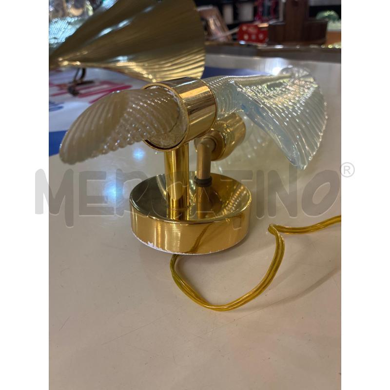 APPLIQUE BAROVIER TOSO OTTONE VETRO FOGLIA LUNGA | Mercatino dell'Usato Teramo 3