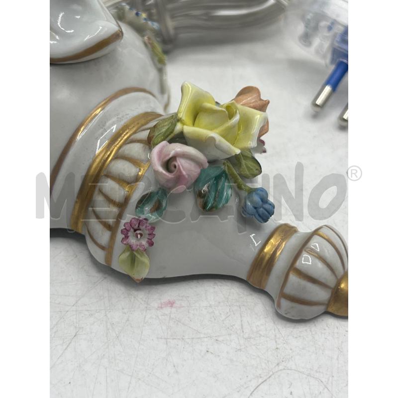 APPLIQUE CAPODIMONTE BIANCA FIORELLINI 1 LUCE | Mercatino dell'Usato Teramo 3
