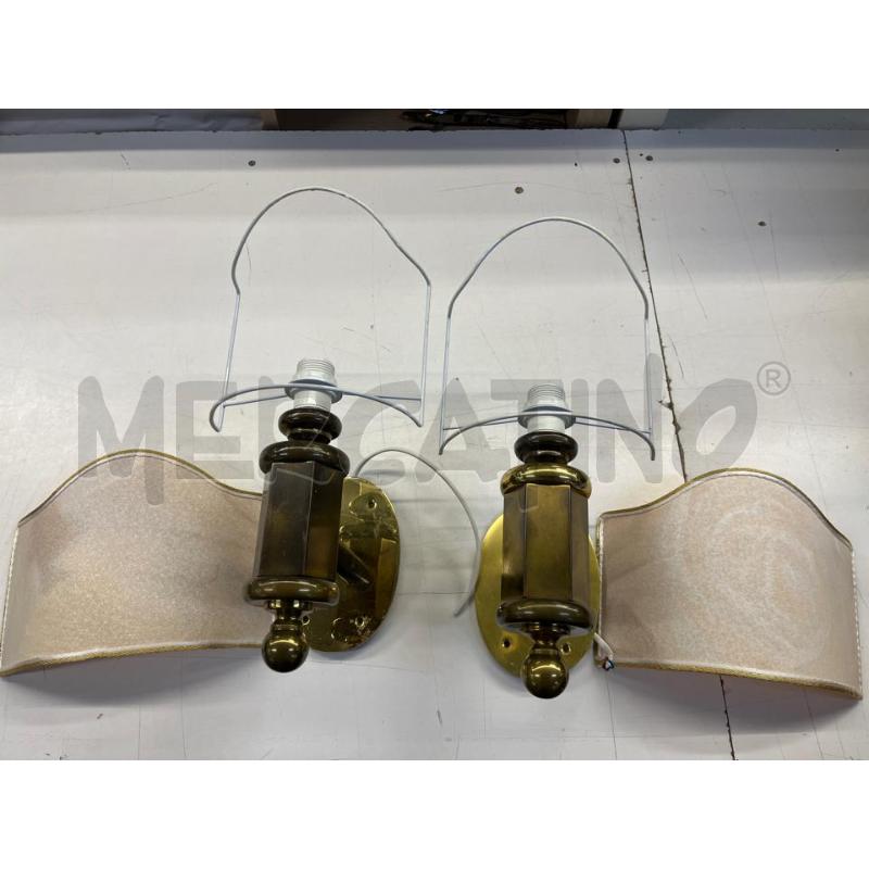 APPLIQUE COPPIA EPOCA IN BRONZO FIGURA SQUADRATA 1 LUCE | Mercatino dell'Usato Teramo 1