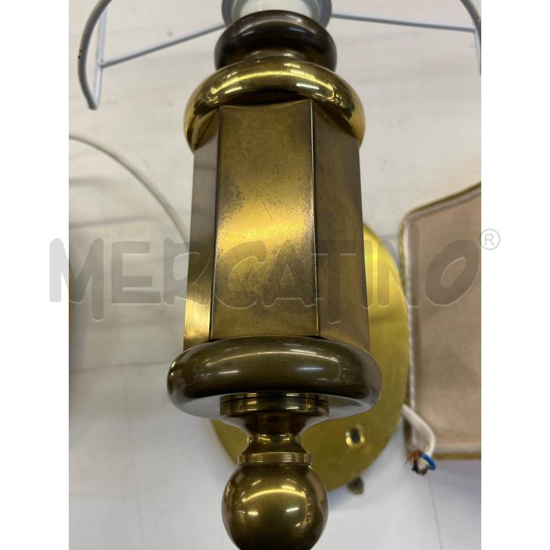 APPLIQUE COPPIA EPOCA IN BRONZO FIGURA SQUADRATA 1 LUCE | Mercatino dell'Usato Teramo 3