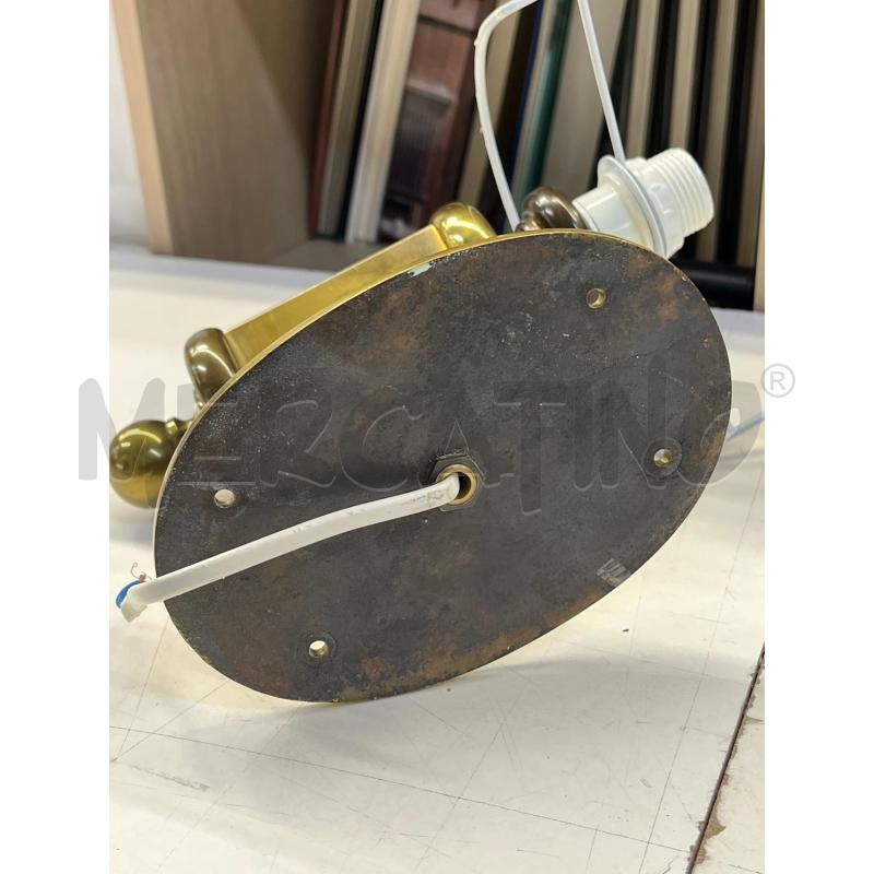 APPLIQUE COPPIA EPOCA IN BRONZO FIGURA SQUADRATA 1 LUCE | Mercatino dell'Usato Teramo 4