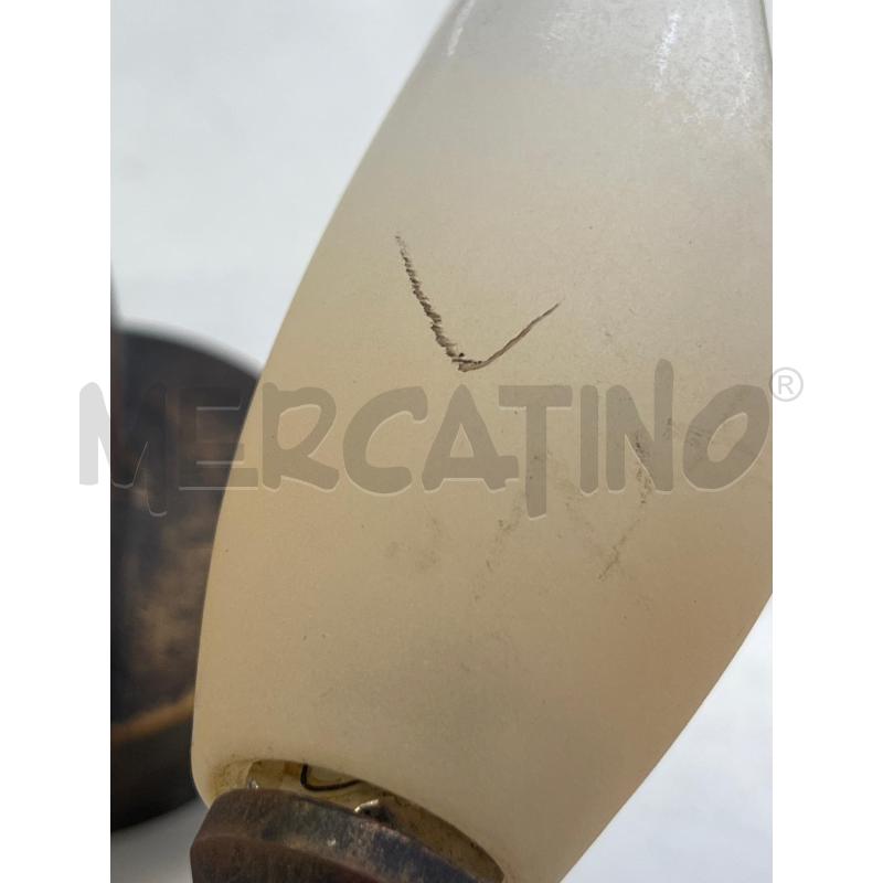 APPLIQUE FARETTI 2 LUCI FERRO CALLA FIORE VETRO | Mercatino dell'Usato Teramo 5