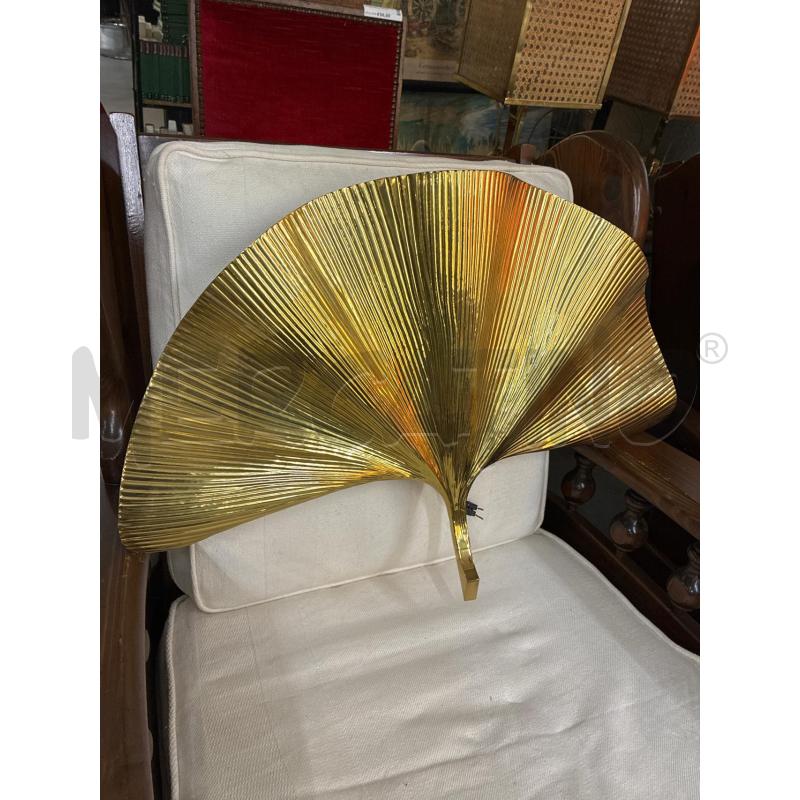 APPLIQUE GINKGO FOGLIA OTTONE LUCIDATO. 1 LUCE  | Mercatino dell'Usato Teramo 1