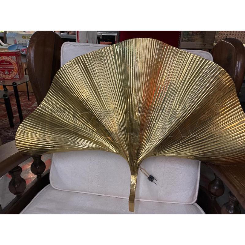 APPLIQUE GINKGO FOGLIA OTTONE LUCIDATO. 1 LUCE  | Mercatino dell'Usato Teramo 2