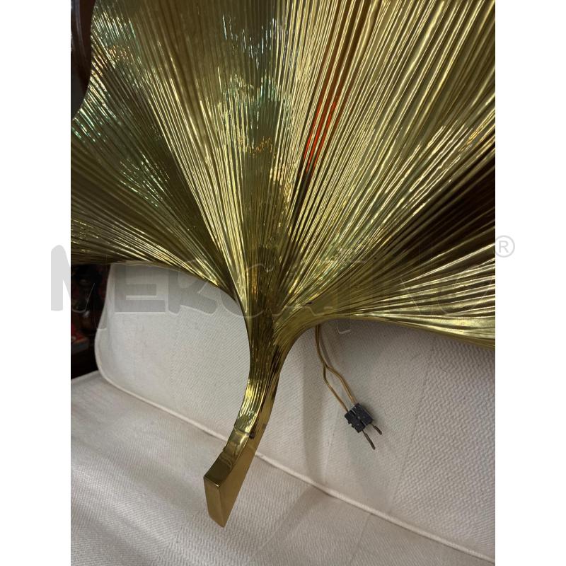 APPLIQUE GINKGO FOGLIA OTTONE LUCIDATO. 1 LUCE  | Mercatino dell'Usato Teramo 3