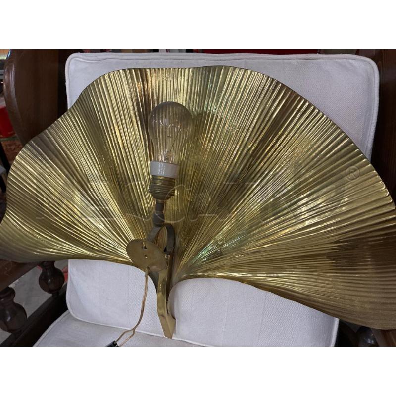 APPLIQUE GINKGO FOGLIA OTTONE LUCIDATO. 1 LUCE  | Mercatino dell'Usato Teramo 4