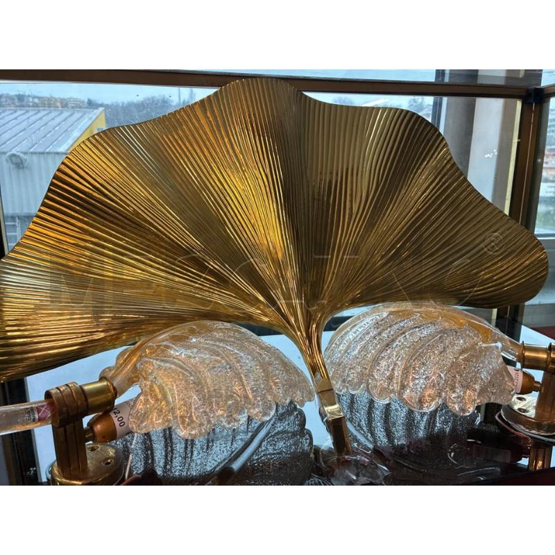 APPLIQUE GINKGO FOGLIA OTTONE LUCIDATO. 1 LUCE  | Mercatino dell'Usato Teramo 5