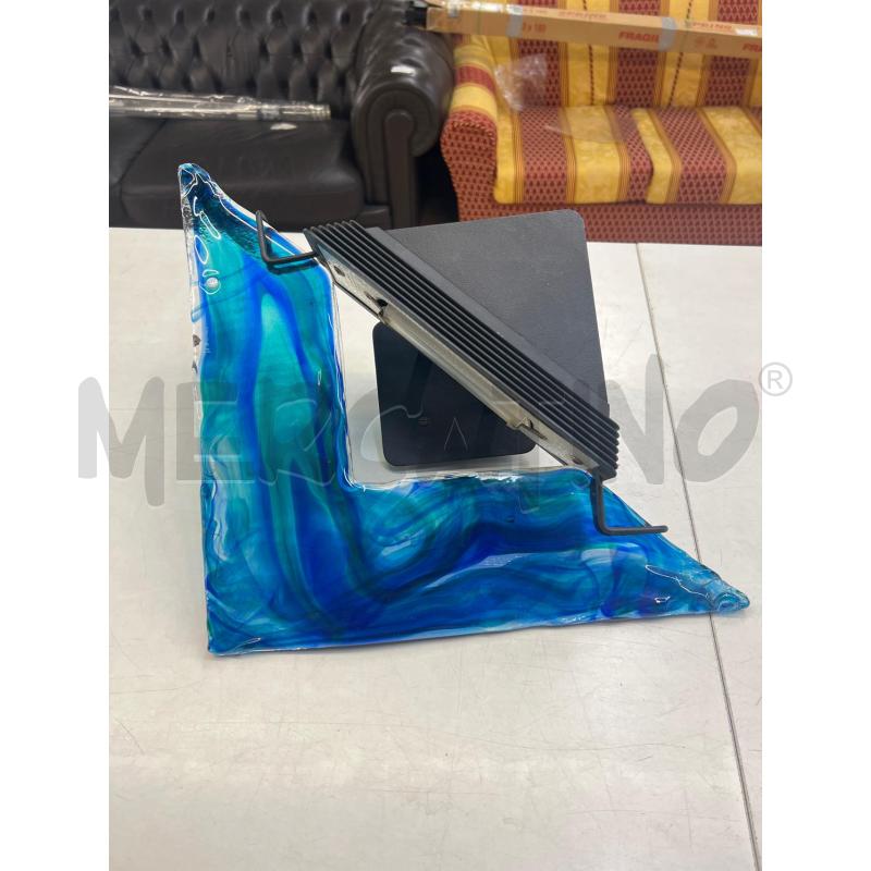 APPLIQUE LA MURRINA MURANO DESIGN BLU ANGOLARE CON SUPPORTO  | Mercatino dell'Usato Teramo 1