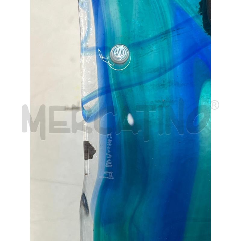 APPLIQUE LA MURRINA MURANO DESIGN BLU ANGOLARE CON SUPPORTO  | Mercatino dell'Usato Teramo 2