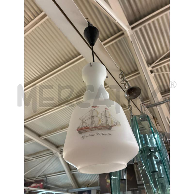 APPLIQUE OVALE CROMO VETRO SATINATO 11.5X26 | Mercatino dell'Usato Teramo 1