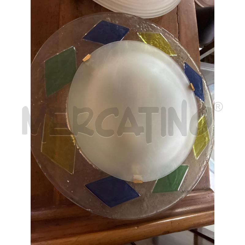 APPLIQUE TONDO VETRO ROMBI COLORATI DIAM 45CM  | Mercatino dell'Usato Teramo 2