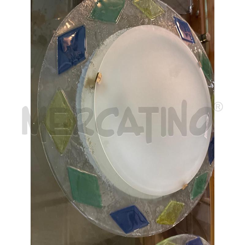 APPLIQUE TONDO VETRO ROMBI COLORATI DIAM 60CM  | Mercatino dell'Usato Teramo 3