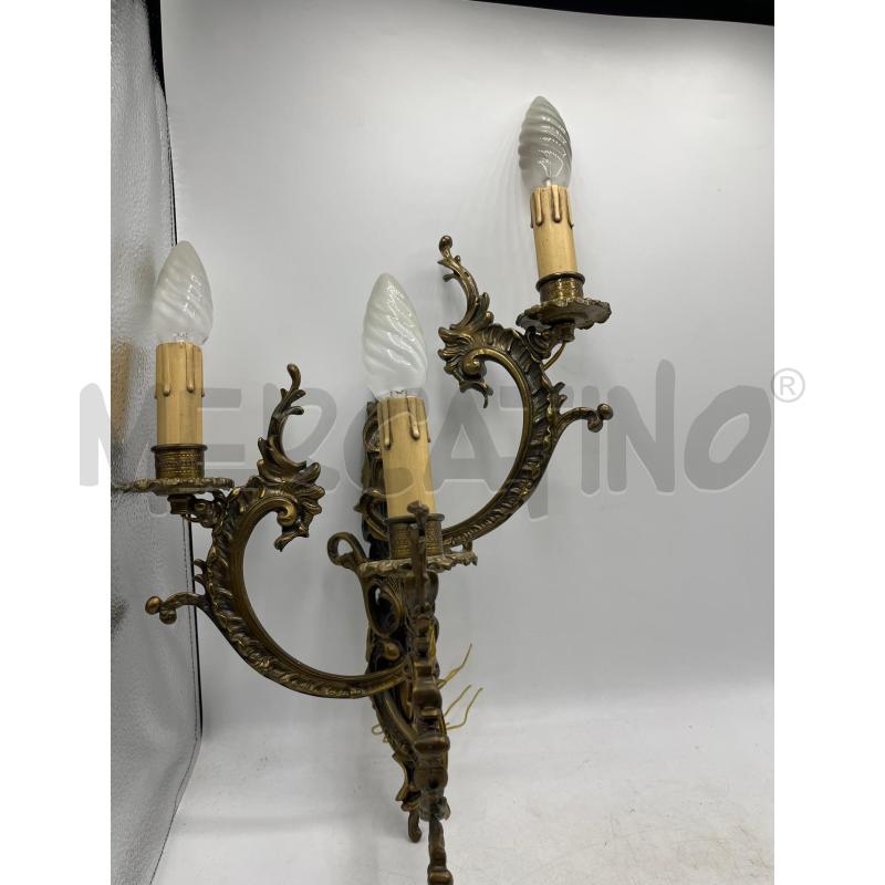 APPLIQUE T BRONZO 3 LUCI | Mercatino dell'Usato Teramo 1