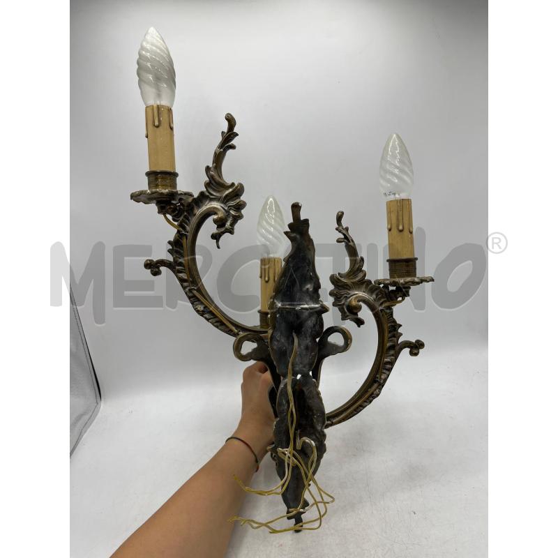 APPLIQUE T BRONZO 3 LUCI | Mercatino dell'Usato Teramo 3