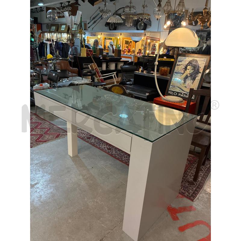 BANCONE SCRIVANIA DA NEGOZIO 2 CASSETTI PIANO IN VETRO  | Mercatino dell'Usato Teramo 1