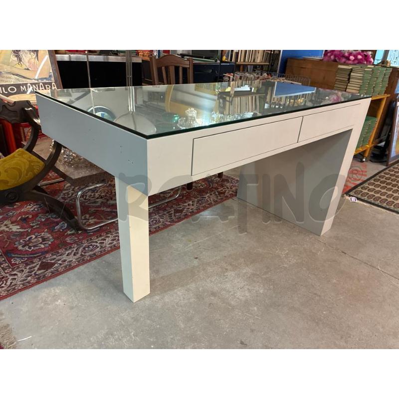 BANCONE SCRIVANIA DA NEGOZIO 2 CASSETTI PIANO IN VETRO  | Mercatino dell'Usato Teramo 3