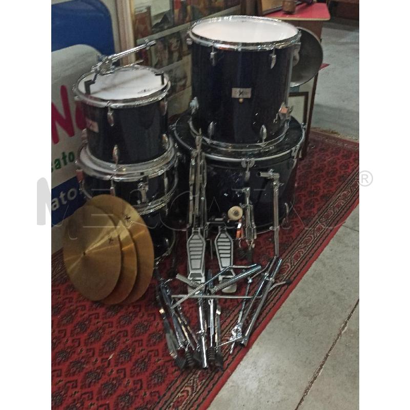 BATTERIA PERCUSSIONE BAXTER BLU COMPLETA 5 ELEMENTI | Mercatino dell'Usato Teramo 1