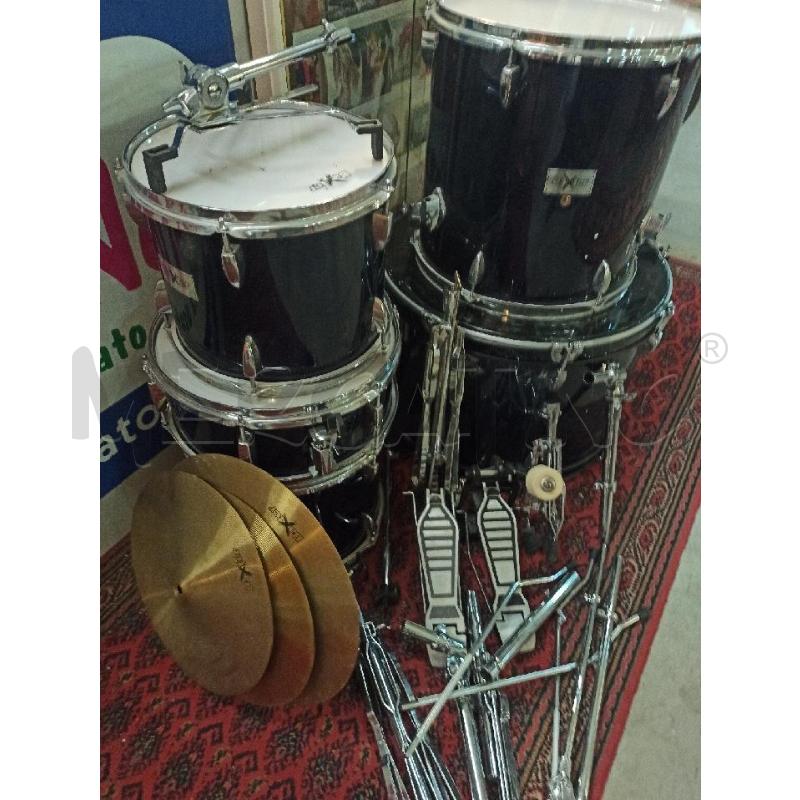 BATTERIA PERCUSSIONE BAXTER BLU COMPLETA 5 ELEMENTI | Mercatino dell'Usato Teramo 2