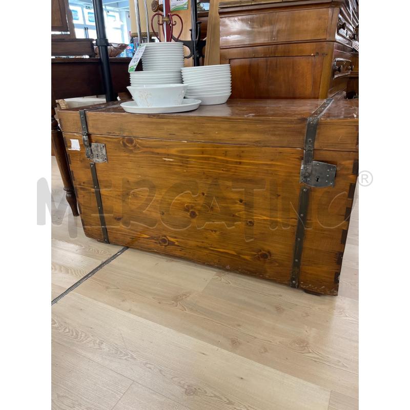 BAULE FORZIERE LEGNO EPOCA | Mercatino dell'Usato Teramo 1
