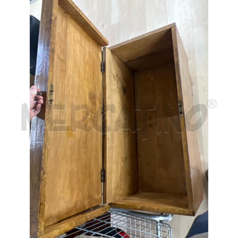 BAULE IN LEGNO MASSICCIO SQUADRATO MOLTO PESANTE | Mercatino dell'Usato Teramo 3