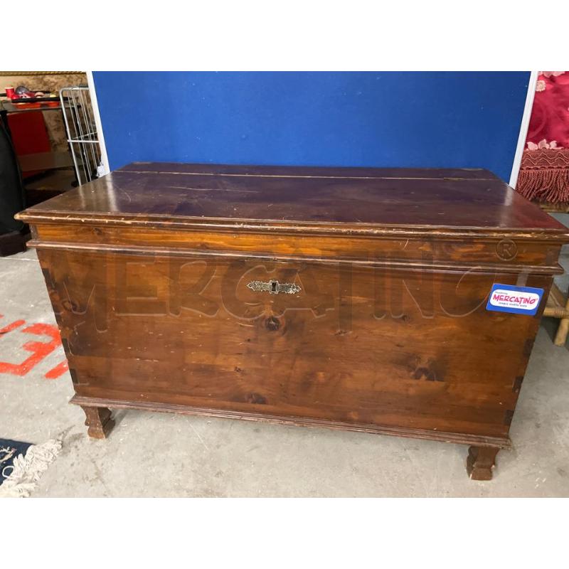 BAULE LEGNO ARTE POVERA SCURO | Mercatino dell'Usato Teramo 1
