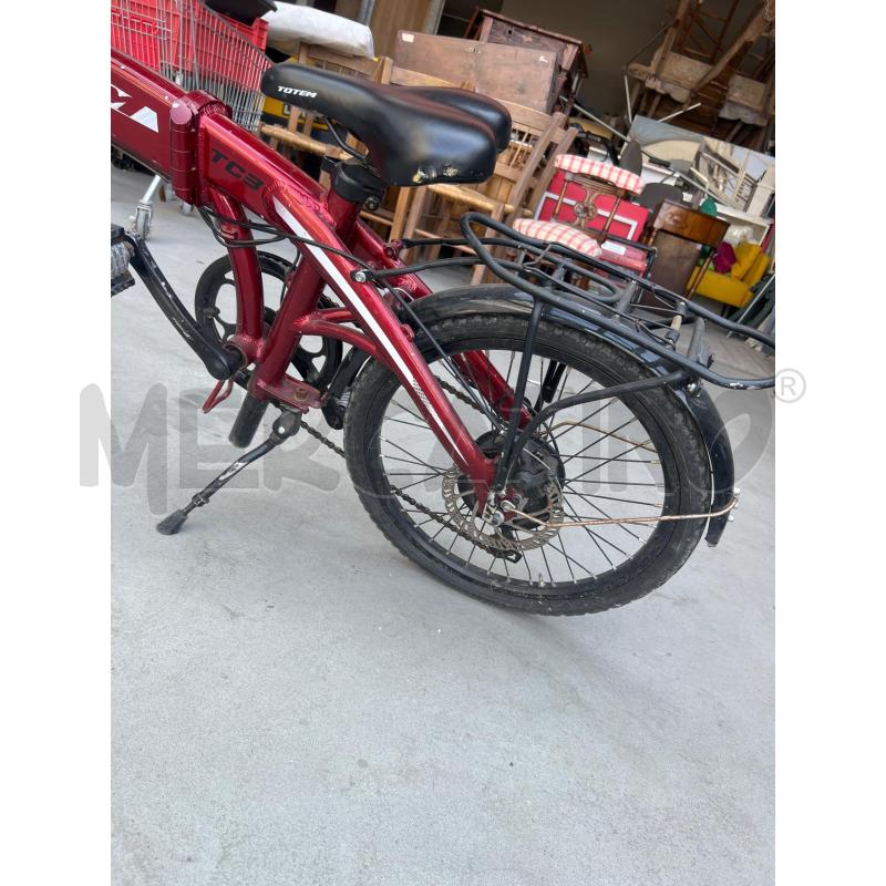 BICICLETTA ELETTRICA BASSA TCB TOTEM ROSSA + CARICA | Mercatino dell'Usato Teramo 3