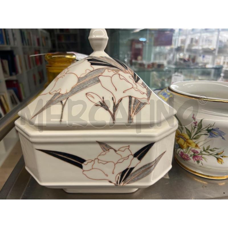 BISCOTTIERA GRANDE CERAMICA MASTRI D'ARTE TONI FOGLIE NERE | Mercatino dell'Usato Teramo 1