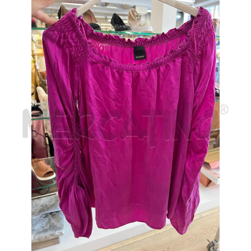 BLUSA DONNA PINKO COL CICLAMINO MANICA LUNGA ARRICCIATA | Mercatino dell'Usato Teramo 1