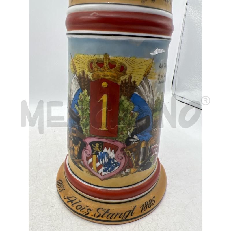 BOCCALE BIRRA CERAMICA DA COLLEZIONE COPERCHIO SOPRA CON CANNONE | Mercatino dell'Usato Teramo 4