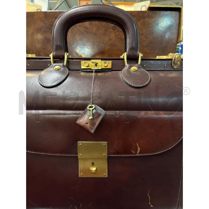 BORSA DOCTOR BAGS IN VERA PELLE E METALLO OTTONATO | Mercatino dell'Usato Teramo 3