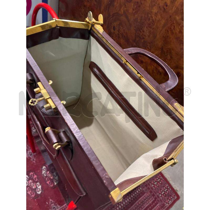 BORSA DOCTOR BAGS IN VERA PELLE E METALLO OTTONATO | Mercatino dell'Usato Teramo 4