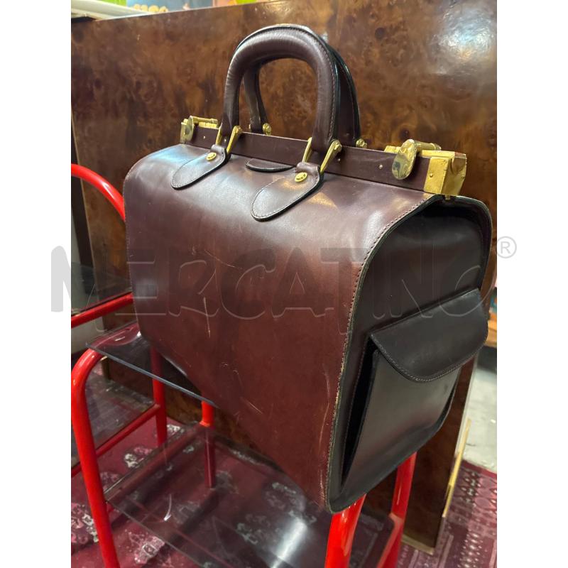 BORSA DOCTOR BAGS IN VERA PELLE E METALLO OTTONATO | Mercatino dell'Usato Teramo 5