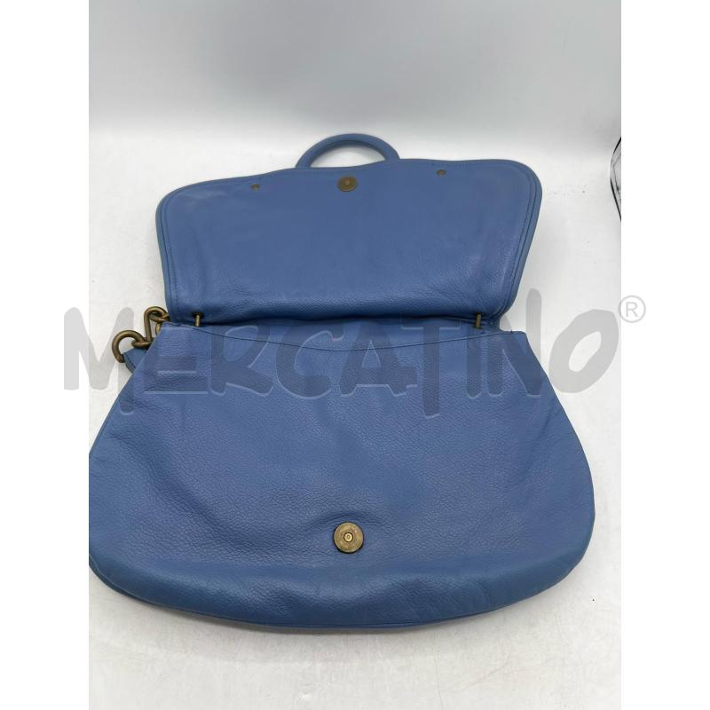 BORSA DONNA BORBONESE A SPALLA BLU AVIO FANTASIA RETTILE FUCSIA  | Mercatino dell'Usato Teramo 5