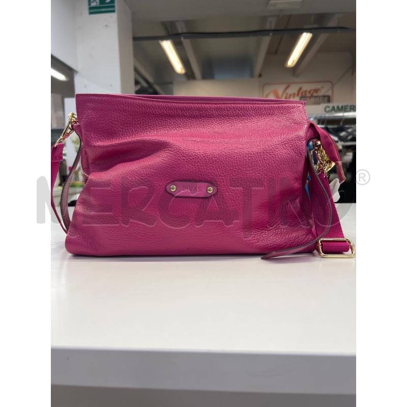 BORSA DONNA DIVAS FUCSIA IN PELLE CATENA DORATA | Mercatino dell'Usato Teramo 1