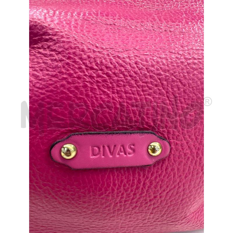 BORSA DONNA DIVAS FUCSIA IN PELLE CATENA DORATA | Mercatino dell'Usato Teramo 3