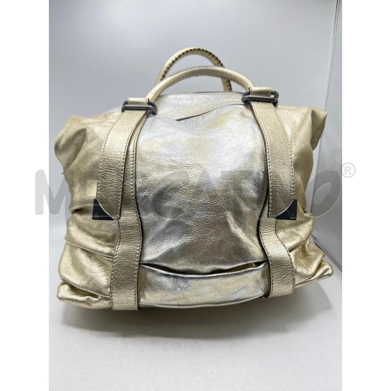 BORSA DONNA FRANCESCO BIASIA DORATA ARGENTATA 2 MANICI | Mercatino dell'Usato Teramo 2