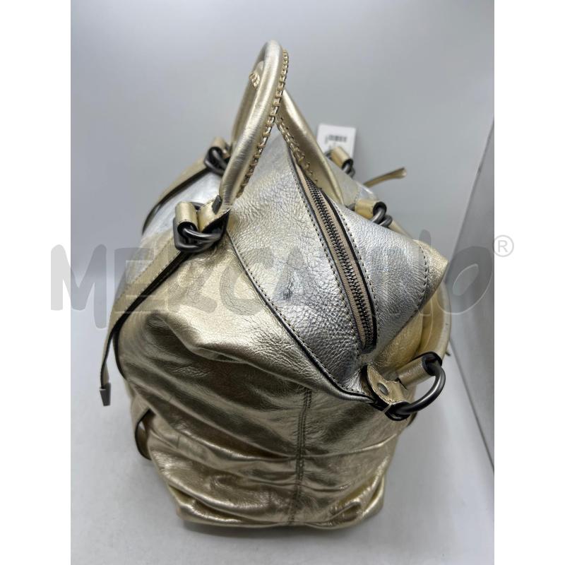BORSA DONNA FRANCESCO BIASIA DORATA ARGENTATA 2 MANICI | Mercatino dell'Usato Teramo 3