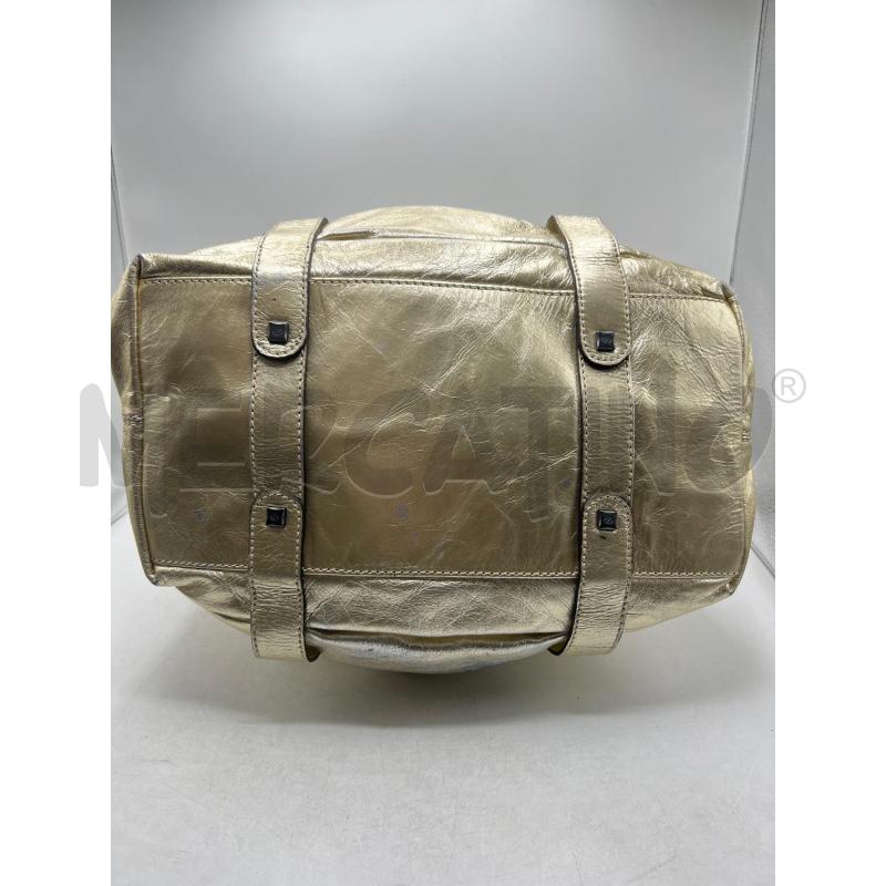 BORSA DONNA FRANCESCO BIASIA DORATA ARGENTATA 2 MANICI | Mercatino dell'Usato Teramo 4